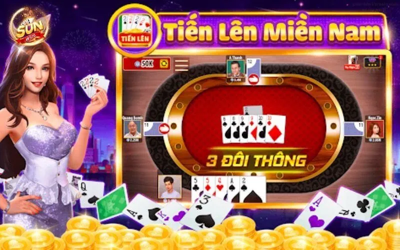 Game bài tiến lên miền Nam Sunwin thu hút nhiều người chơi